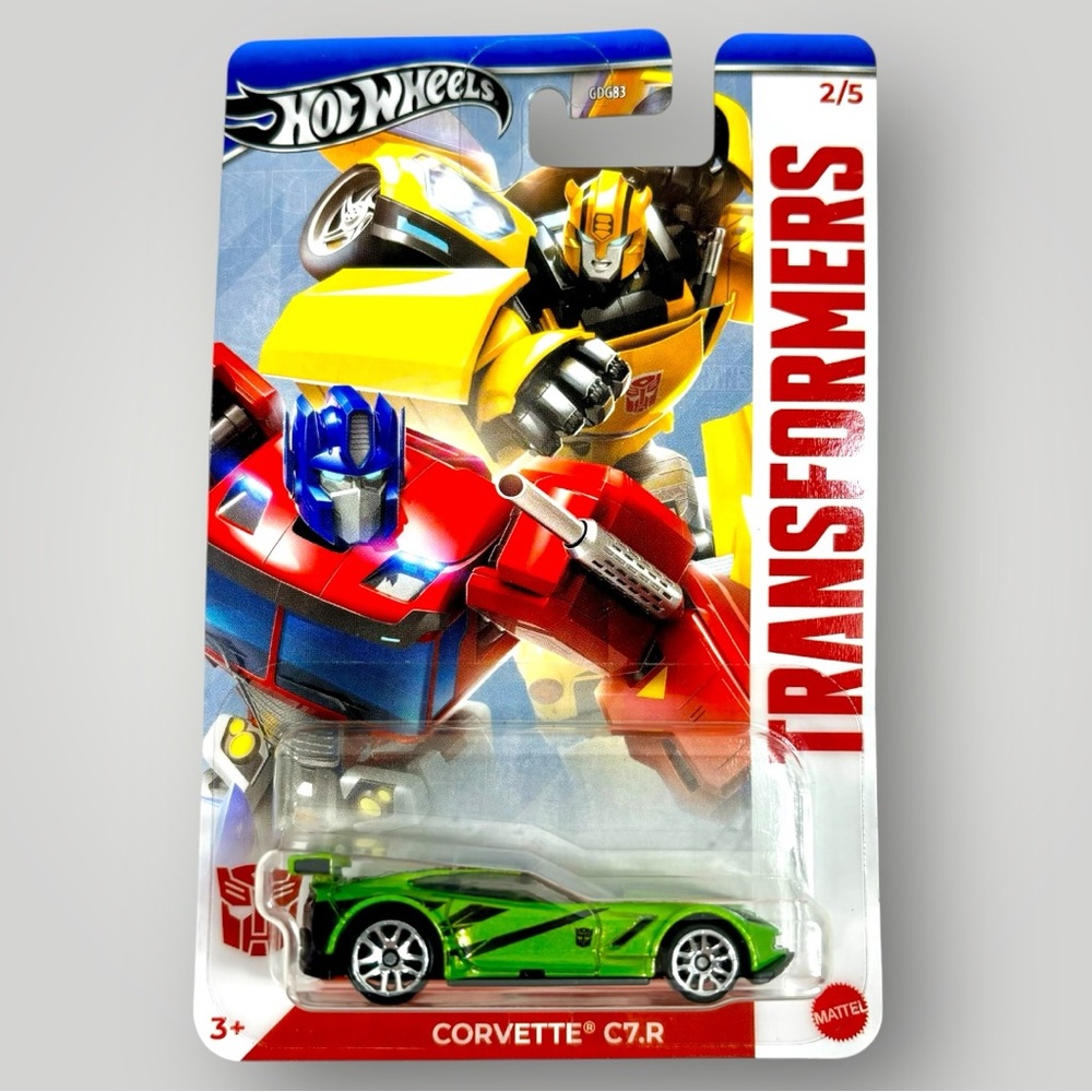 2024 Hot Wheels Transformers Corvette C7.R 2/5 Exclusive Mattel Green